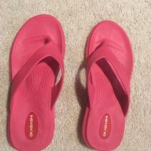 Okabashi Women's Flip Flops Pink Size Small